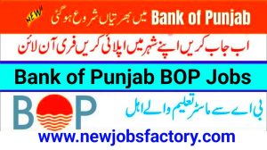 Bank of Punjab BOP Jobs 2023 Online Apply
