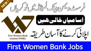First Women Bank Jobs 2023 Online Apply