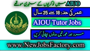 AIOU Tutor Jobs 2024 Online Apply